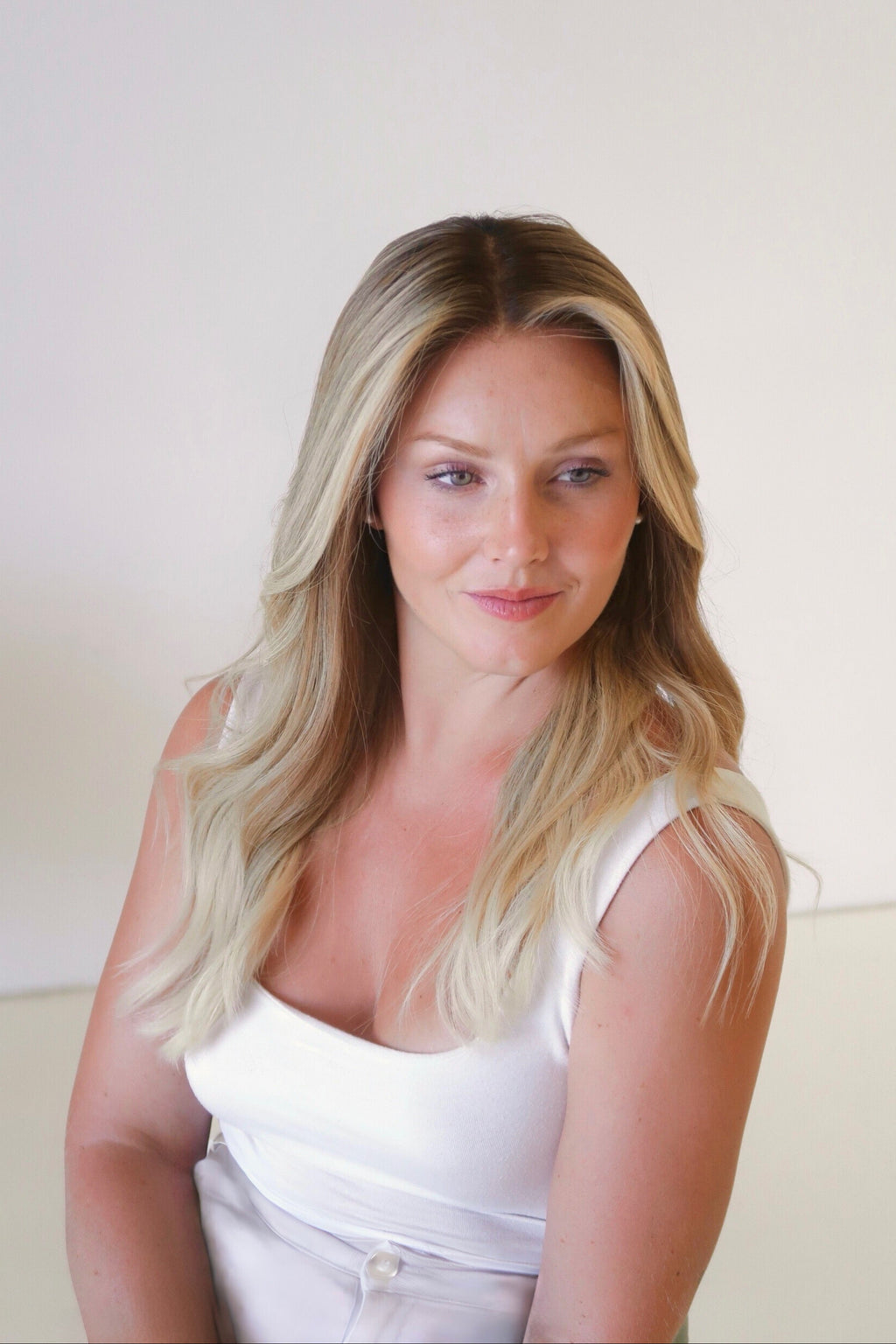 Malibu Sunkissed Honey Blonde Human Hair Wig | Glueless Lace Top | 20 Inch